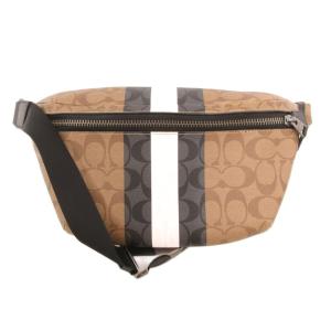 美品 シグネチャー ヴァーシティストライプ ベルトバッグ ボディバッグ ベージュ系 C3228 /UO