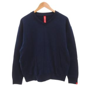BEAMS 別注 スウェット トレーナー プルオーバー Vネック 裏起毛 M 紺 ネイビー /FF