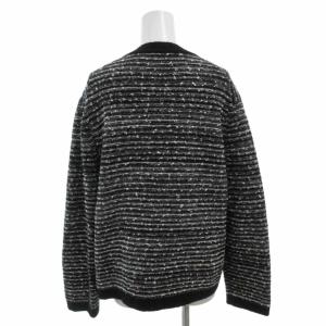 theory luxe 24AW AELLA 2 CANBERRA ツイード調カーディガン ファンシーヤーンニット バイカラー