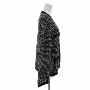 theory luxe 24AW AELLA 2 CANBERRA ツイード調カーディガン ファンシーヤーンニット バイカラー