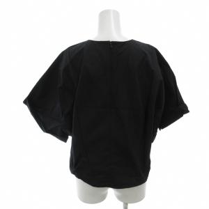 theory luxe 24AW REONA NATAS プルオーバーシャツ カットソー 半袖 40 黒 ブラック /FF