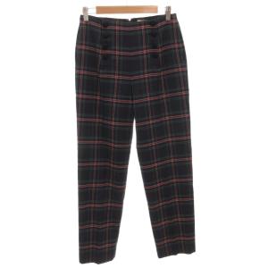 PLAID PANTS パンツ スラックス テーパード チェック 38 ネイビー ピンク /FF