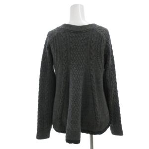 sacai luck カーディガン ケーブル ニット ドローコード ウール 切替 1 グレー /FF