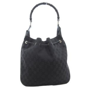 GUCCI バンブー ハンドバッグ GGキャンバス ブラック 001 4033 200047