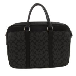 COACH 2WAY ハンドバッグ ショルダーバッグ ブリーフケース シグネチャー 黒 ブラック F54803 /FF