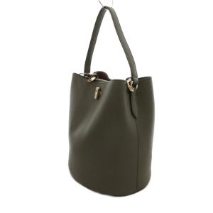 FURLA DANAE ダナエ バケットバッグ ショルダー 2way レザー ロゴ カーキ /FF