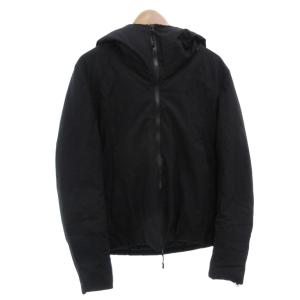 透湿防水 3レイヤー ナイロンリップ フーデッド ダウンジャケット 3 ブラック