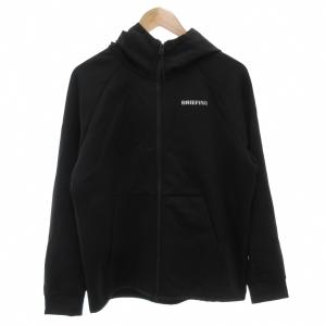 WORKOUT LOGO PARKA ジップアップパーカー フーディ ロゴ プリント 長袖 M 黒 ブラック