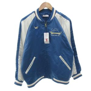 タグ付き ナガスギルイヌ インジャパン スカジャン ブルゾン ジャケット 刺繍 S 青 ブルー /FF