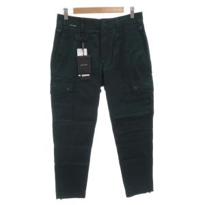 タグ付き カーゴパンツ テーパード 裾ジップ 44 緑 グリーン /FF