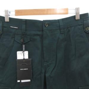 DOLCE&GABBANA タグ付き カーゴパンツ テーパード 裾ジップ 44 緑 グリーン /FF