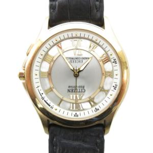 エクシード 腕時計 ウォッチ アナログ 電波ソーラー ゴールドカラー 文字盤ホワイト H430-T005705