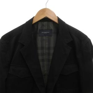 BURBERRY LONDON テーラードジャケット 裏地チェック 2B LL 黒 ブラック /FF