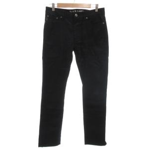 テーパードパンツ ストレッチ ジップフライ チェック M 黒 ブラック /GV