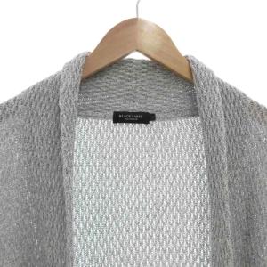 BLACK LABEL CRESTBRIDGE カーディガン ニット ショールカラー ボタンレス 羽織り L グレー /FF