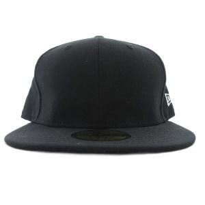 NEW ERA 59FIFTY ベーシック キャップ 帽子 ロゴ刺繍 ウール 7 5/8 黒 ブラック /GV