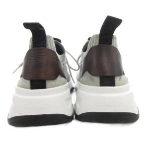 Berluti シャドウニット レザー スニーカー 9 グレー
