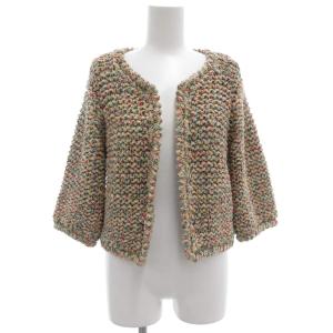 プレミアム ハンドニット カーディガン ニット 羽織 七分袖 ウール 1 マルチカラー /GV