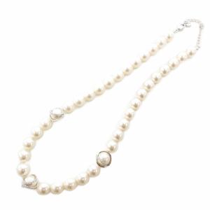 SWAROVSKI Nude All-Around ネックレス クリスタル・パール ペンダント 白 ホワイト シルバーカラー