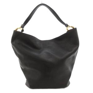 miumiu ワンショルダーバッグ 肩掛け 手提げ ロゴ チャーム レザー 黒 ブラック /FF