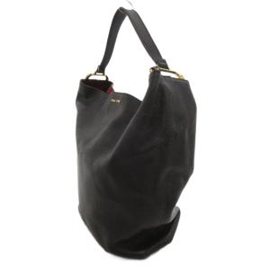 miumiu ワンショルダーバッグ 肩掛け 手提げ ロゴ チャーム レザー 黒 ブラック /FF