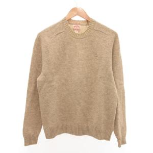 ニット セーター 長袖 Vネック ウール M ベージュ /JS