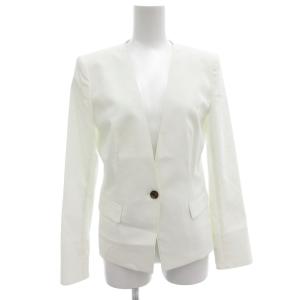 ノーカラージャケット 1B ノーベント 40 白 ホワイト /GV