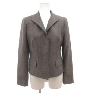 BURBERRY LONDON セットアップ スーツ ジャケット スカート シルク混 ひざ丈 36 グレー /FF