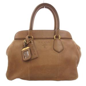 CERVO ハンドバッグ ロゴ型押し ブラウン BN1436