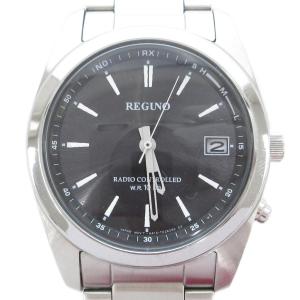 レグノ REGNO 腕時計 ウォッチ 電波ソーラー H415-T017274 文字盤ブラック シルバーカラー