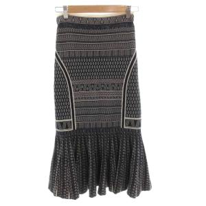 24FW Mishima Karatsu Small Floral Pattern Knitted Skirt