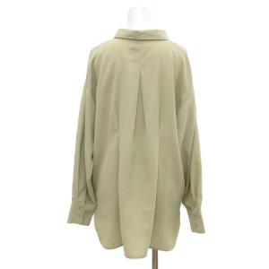 ScoLar iS タグ付き しだれ花柄シャツ 長袖 ラウンドカラー M 緑 グリーン 543275 /JS
