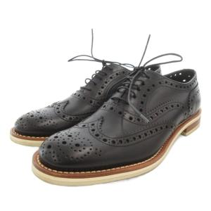 BURWOOD オックスフォードシューズ ウイングチップ フルブローグ レザー 35 1/2 黒 ブラック