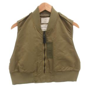 TYPE L-2A CROPPED TOP ナイロンベスト ミリタリー ジップアップ カーキ OSFP