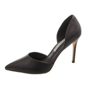 CHARLES & KEITH CHARLES&KEITH チャールズ&キース パンプス ハイヒール セパレート ポインテッドトゥ レザー 37 黒 ブラック /FF