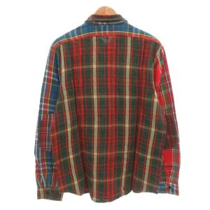 DENIM & SUPPLY RALPH LAUREN タグ付き ネルシャツ エルボーパッチ 長袖 コットン チェック L マルチカラー /FF