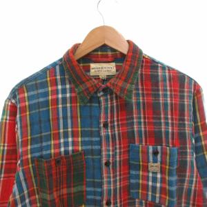 DENIM & SUPPLY RALPH LAUREN タグ付き ネルシャツ エルボーパッチ 長袖 コットン チェック L マルチカラー /FF
