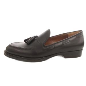 Ermenegildo Zegna ローファー シューズ タッセル レザー 35 黒 ブラック /FF