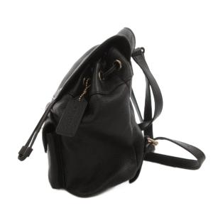 COACH リュックサック デイパック ターンロック レザー 黒 ブラック F37621 /FF
