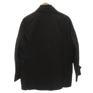 BURBERRY ステンカラーコート ノバチェック切替 L ブラック