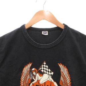 THE REAL McCOY'S BUCO NAKED ANGEL 半袖 Tシャツ ロゴ プリント M 黒 ブラック BC20003 /FF