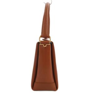GUCCI オールド ヴィンテージ バンブー ハンドバッグ 2WAY レザー ブラウン 000 33 0175