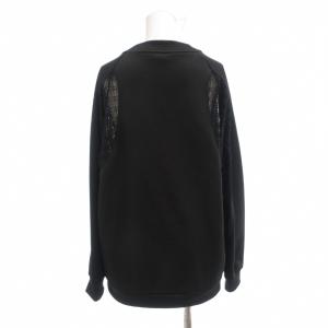 adidas Originals 美品 Black Lace Sweatshirt スウェット シャツ レース 長袖 裏起毛 FM1 M