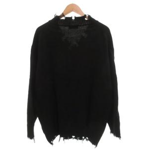 S’YTE 7G BULKY WOOL DAMAGE V NECK PULLOVER ダメージ加工