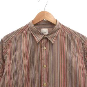 PAUL SMITH マルチストライプシャツ カジュアル 長袖 L マルチカラー /FF