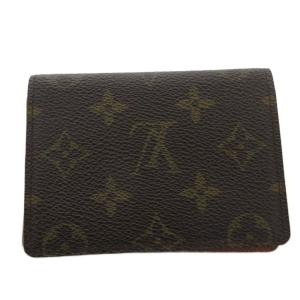 LOUIS VUITTON モノグラム ポルト2カルト ヴェルティカル パスケース レザー 総柄 茶 ブラウン M60533 /FF