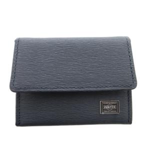 CURRENT COIN CASE コインケース ウォレット コンパクト レザー 紺 ネイビー 052-02205