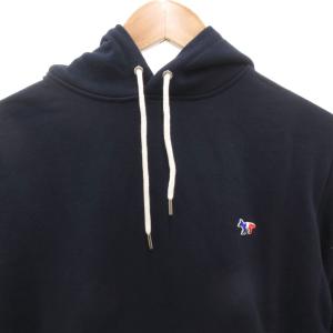 Maison Kitsuné タグ付き 17AW プルオーバーパーカー フーディ トリコロール 長袖 XS 紺 ネイビー FW17U762