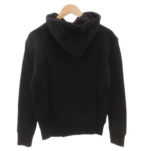 Maison Kitsuné タグ付き 17AW プルオーバーパーカー フーディ トリコロール 長袖 XS 黒 ブラック FW17U762