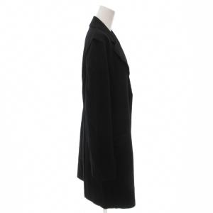 LANVIN コレクション ロングコート メルトンウール 40 黒 ブラック /FF